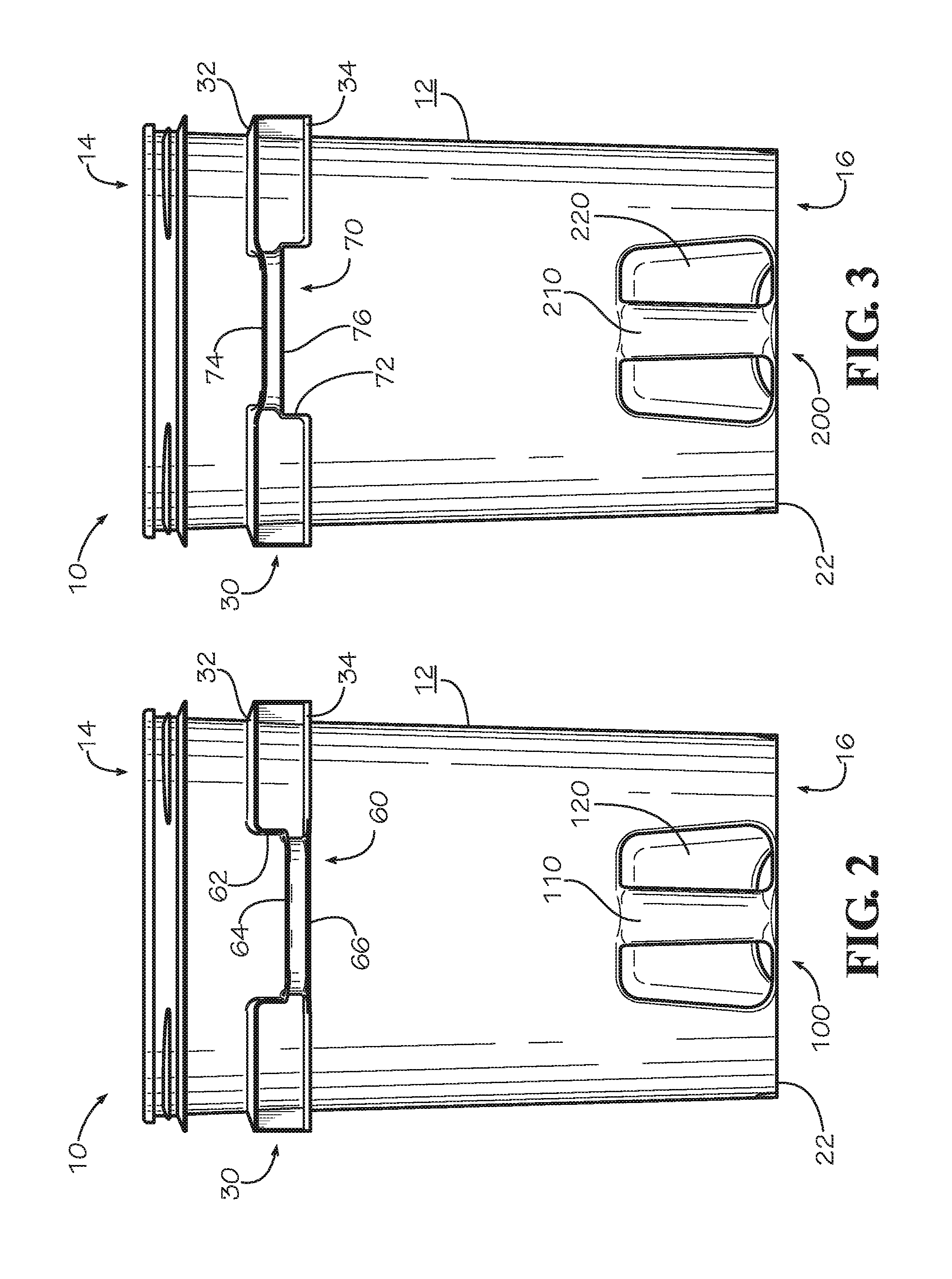 Container with integrated handles