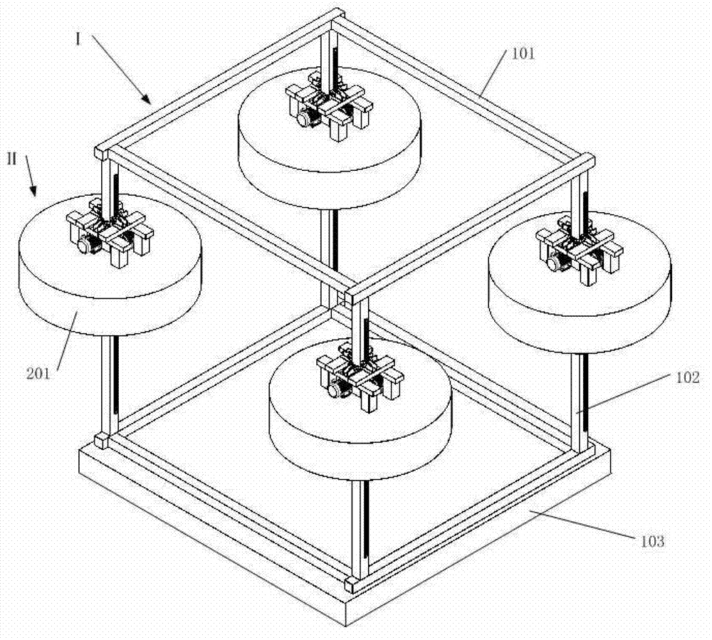 Mechanical combination type oscillating floater wave energy power generation device