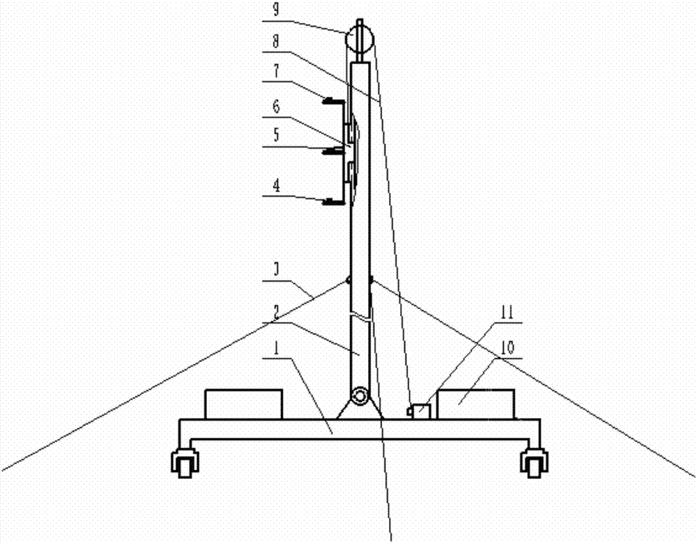 Acquisition test bench of external aerodynamic noise of high speed train