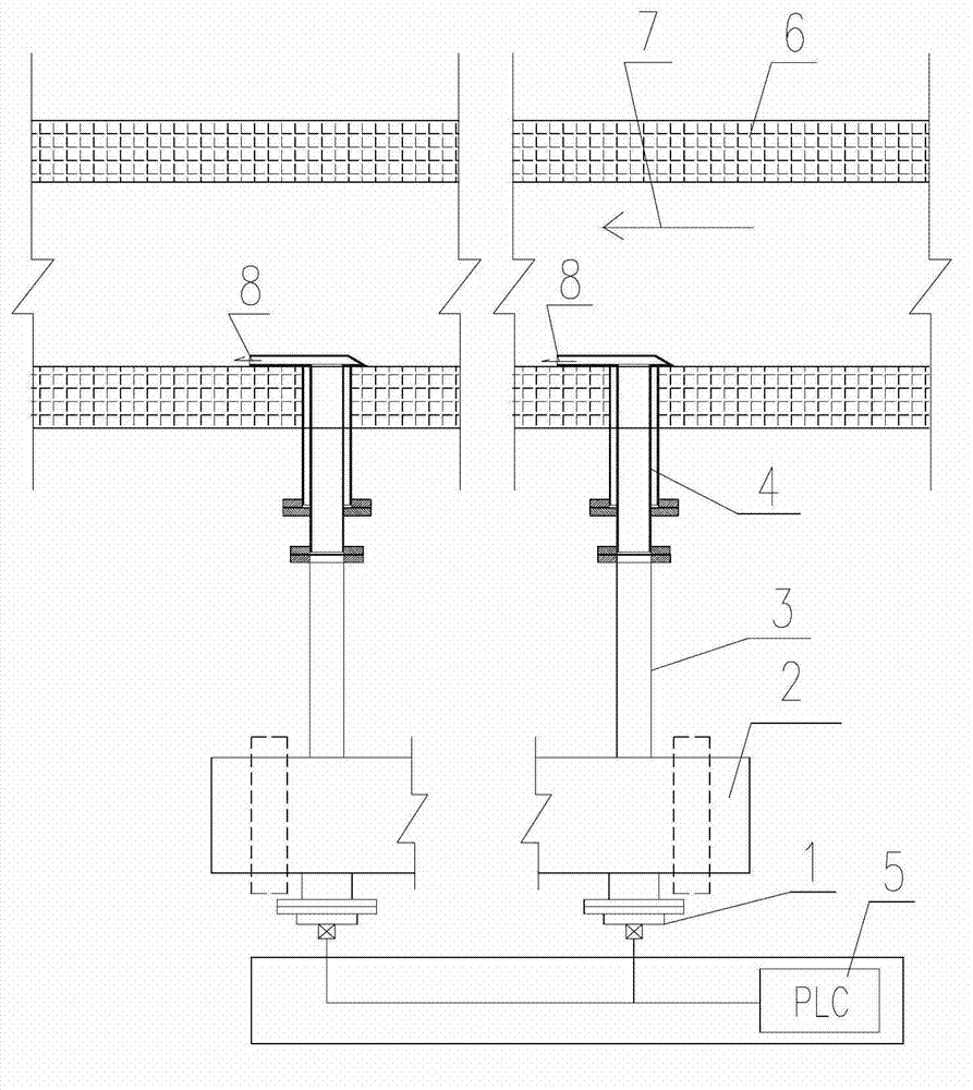 High-temperature coke oven raw coke oven gas pipeline cleaning device adopting compressed nitrogen injection